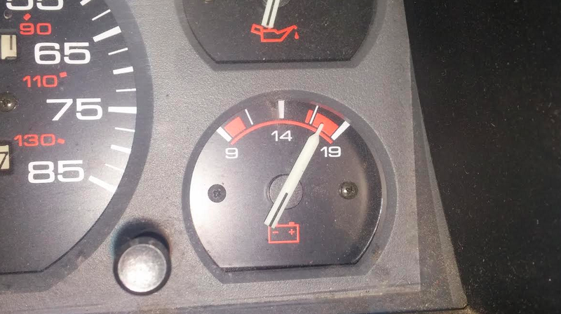 The Jeep’s alternator over-charged the battery, causing it to boil over.